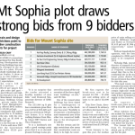 Mount Sophia Plot Draws 9 Strong Bids