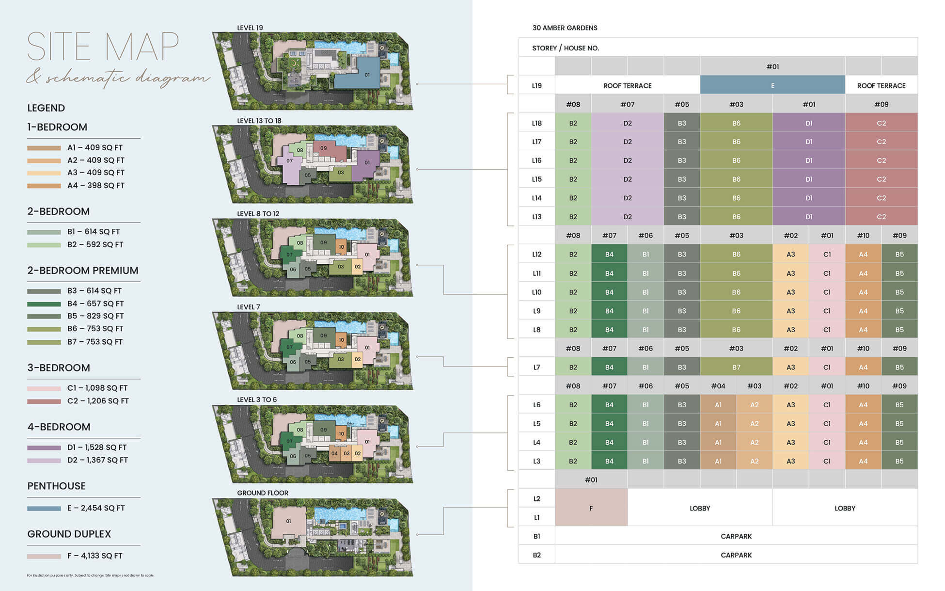 Amber Sea New Launch Condo Site Plan And Diagrammatic Chart