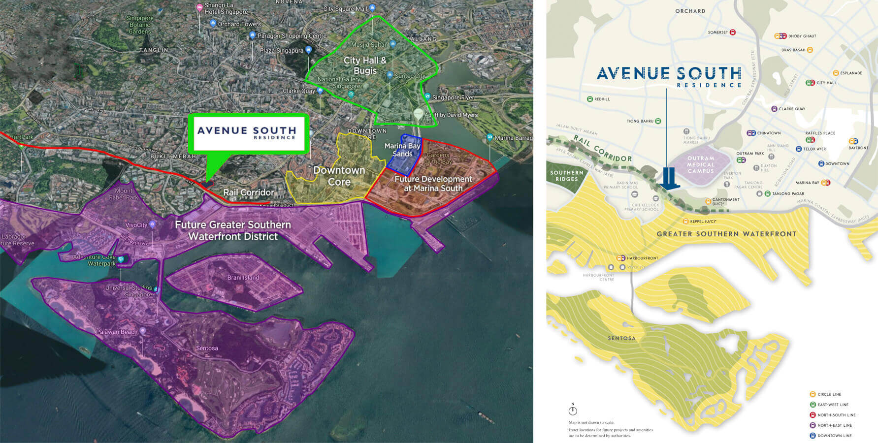 Avenue South Residence Condo Singapore Location Map